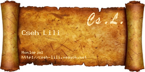 Cseh Lili névjegykártya