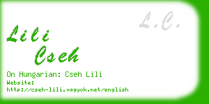 lili cseh business card